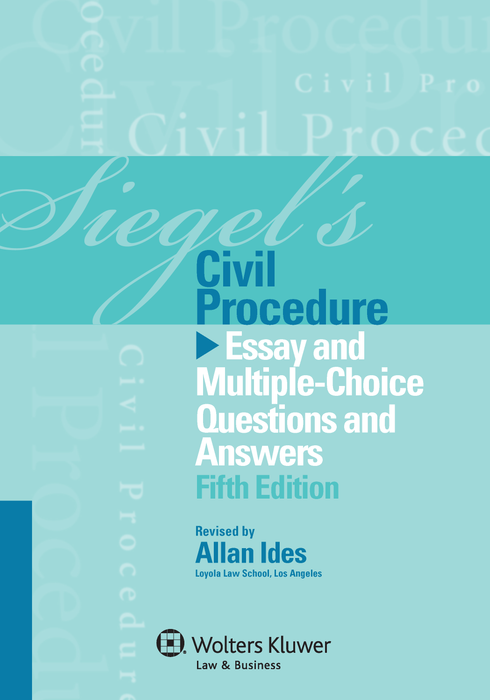 Fleming's Siegel series A proven resource for high performance, the Siegel series keeps you focused on the only thing that matters the exam. The Siegel series relies on a powerful Q&A format, featuring multiple-choice questions at varying levels of difficulty, as well as essay questions to give you practice issue-spotting and analyzing the law.