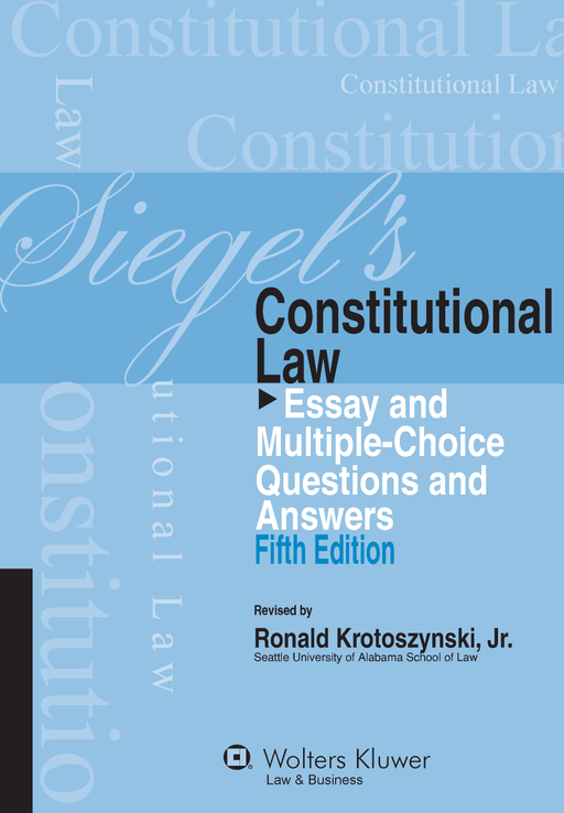 Fleming's Siegel series A proven resource for high performance, the Siegel series keeps you focused on the only thing that matters the exam. The Siegel series relies on a powerful Q&A format, featuring multiple-choice questions at varying levels of difficulty, as well as essay questions to give you practice issue-spotting and analyzing the law.